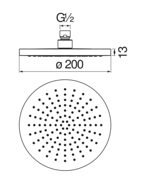 Верхний душ Nobili AD139/112RCP